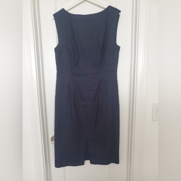 Ann Taylor Linen Blend Boatneck Sheath Dress - Picture 4 of 7